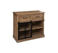 Atmosphera - Buffet 1 Porte Danik - Bois et Verre trempé