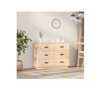 Vidaxl Buffet 100x40x75 Cm Bois Massif De Pin Marron