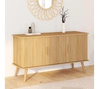 IDMarket - Buffet 110 cm Juliette 3 Portes Lattes tasseau Bois Coloris chêne