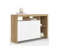 IDMarket - Buffet 110 cm Malo Bois et Portes Blanches