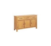 vidaXL Buffet 112 x 33,5 x 70 cm Bois de chêne massif