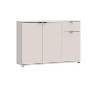 Buffet 120 cm Aucune Ganymede 3 portes 1 tiroir sable/cachemire mat