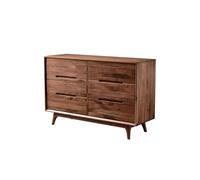 Buffet - 120 x 40 x 78 cm - Table de rangement en bois de noyer - Meuble de rangement moderne en bois massif pour chambre à coucher - Meuble de rangement derrière le canapé du salon - Armoire de