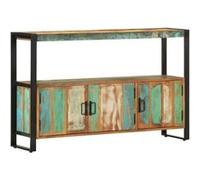 vidaXL – Buffet en bois de récupération solide 120x30x75 cm – 3 portes, 1 étagère