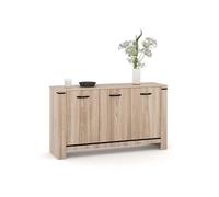 IDMARKET Buffet 140 cm IDAHO 3 portes design contemporain