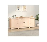 Buffet Armoire Rangement Salle de Séjour Salon Blanc Bois Massif de Pin vidaXL