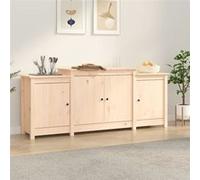 Vidaxl Buffet 164x37x68 Cm Bois Massif De Pin Marron