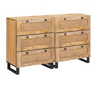 Buffet 2 pcs Marron 60 x 33 x 75 cm Bois de mangue massif vidaXL