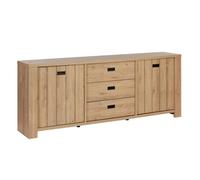Buffet 2 porte 3 tiroirs aspect bois finition Castel Oak - ANATOLE -
