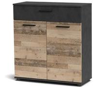 Buffet 2 Portes & 1 Tiroir "Bernard" 85cm Naturel Beige G