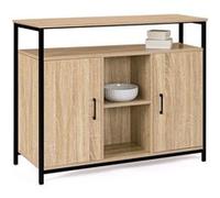 Buffet 2 Portes Detroit Avec Étagère Design Industriel