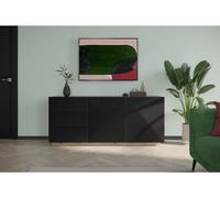 Buffet 2 portes 167 cm ALICE chêne et noir BOBOCHIC Chêne et noir