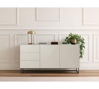 Buffet 2 portes 167 cm ALICE pieds en métal beige BOBOCHIC Beige