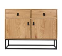 Home Deco Factory – Buffet Abbott – Bois et métal – Marron et noir
