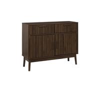 Buffet 2 Portes & 2 Tiroirs "Klaus" 100cm Marron Foncé