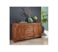 Buffet 2 portes 3 tiroirs 118x40x70 cm en sheesham massif