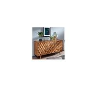 Buffet 2 portes 3 tiroirs 138x45x59 cm en bois de sheesham massif