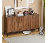Buffet - 2 Portes 3 Tiroirs - Moderne - Rangement - Buffet Bahut de Salon - Buffet Bas Brun - 150x40x80 cm - Buffet de Cuisine