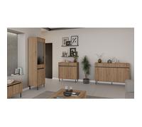 Buffet 2 portes avec 2 tiroirs - OSAKA - 100 cm - chêne evoke