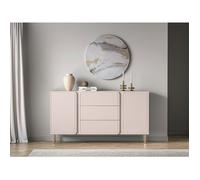 Buffet 2 portes avec 3 tiroirs - LOPPA - 160 cm - beige cachemire