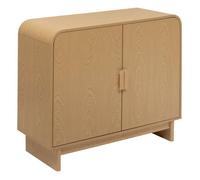 Buffet 2 portes coloris effet bois clair - Longueur 100 x Profondeur 40 x Hauteur 85 cm