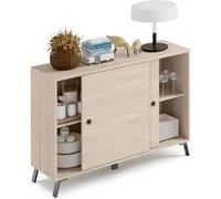 Buffet 2 portes coloris effet bois - Hauteur 87 x Longueur 120 x Profondeur 40 cm