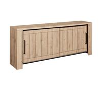 AltoBuy Buffet 2 Portes coulissantes Aspect Bois Finition Castel Oak - SORIEL
