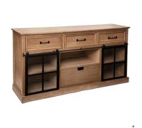 Atmosphera - Buffet 2 Portes Danik - Bois et Verre trempé