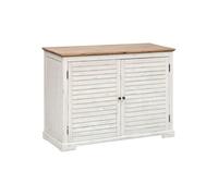 - Buffet 2 portes en bois OLBIA - Blanc et beige - OLBIA