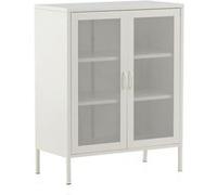 Buffet 2 Portes en Métal "Misha" 102cm Blanc