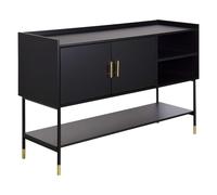 Buffet 2 Portes Et 2 Niches Teddy - Noir Noir