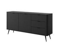 Buffet 2 portes et 3 tiroirs en MDF - Noir - ELONARIA II de Pascal Morabito