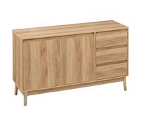Buffet 2 portes et 3 tiroirs Liam en bois - Marron