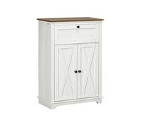 HOMCOM - Meuble de rangement - Panneau de particules - 60x30x87.5cm - Blanc