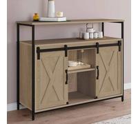 Buffet 2 Portes Grange Coulissantes 100 Cm Quebec Design Industriel