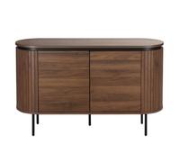 Buffet 2 portes moderne rectangulaire L120 cm bois foncé - Oviala
