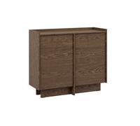 Buffet 2 portes Petits-meubles - Japandi - 101,7 x 38 x 89,6cm - Bois foncé