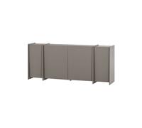 Buffet 200 cm placage frêne Gris chaud BROCK
