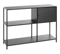 HAKU Möbel étagère Noir, métal - Dim.: L 100 cm x H 75 cm x P 30 cm, Style: Modern