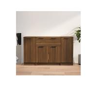 3115835 vidaXL Buffets 3 pcs Chêne marron Bois d'ingénierie