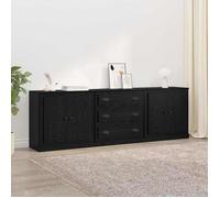 Buffet 3 pcs - vidaXL - Chêne artisanal - 210x35,5x67,5 cm - Tiroir - 4 portes