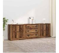 Buffet 3 pcs - vidaXL - Chêne noir - Bois d'ingénierie - 210x35,5x67,5 cm