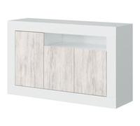 Usinestreet Buffet BALTIK – Effet bois/Blanc – 3 portes