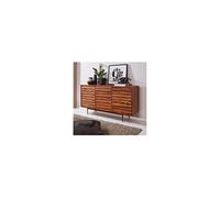 Buffet 3 portes 150x41x81 cm en sheesham et métal