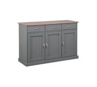 AltoBuy Melina - Buffet 3 Portes 3 Tiroirs Coloris Gris