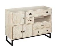 Buffet 3 portes ""Ajay"" manguier 115x80cm - Atmosphera createur d'interieur - Beige