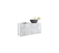 Buffet 3 Portes - Blanc Laque brillant - L181xP42xH84 cm - MILANO