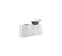 Buffet 3 portes 181 cm - Blanc laqué brillant - Style contemporain - MILANO