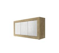 Buffet 3 portes collection ACCESS. Coloris blanc et chêne clair