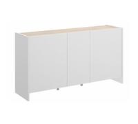 Buffet 3 portes coloris blanc /naturel - Longueur 138 x Hauteur 76 x Profondeur 42 cm --